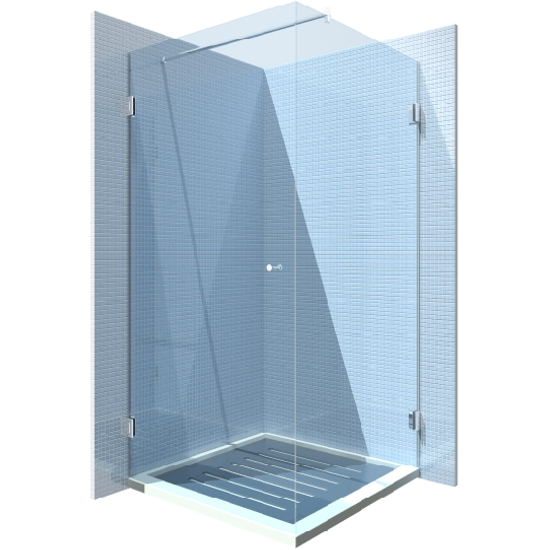 Fontessa Crotone S1 Egyedi Sarokzuhanykabin 70-80 x 80-90 x 200 cm
