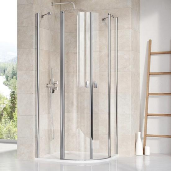 Ravak Chrome CSKK4 íves zuhanykabin 90 x 90 x 195 cm