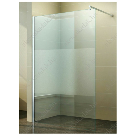 walk-in zuhanyfal 80x200cm 8mm-es nano vízlepergető testnél matt üveggel kitámasztó karral