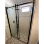 Kép 3/3 - Clear Como fekete 120x195 cm tolóajtós zuhanyajtó