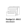 Kép 2/28 - Sanglass Prestige 2.0 alsószekrény mosdóval A/2 60 x 38 x 65 cm_1
