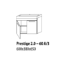 Kép 2/28 - Sanglass Prestige 2.0 alsószekrény mosdóval A/3 60 x 38 x 65 cm_1